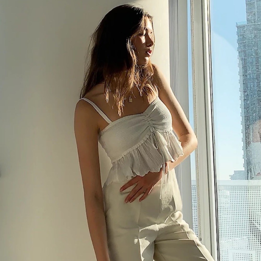 aritzia wilfred white dareau camisole